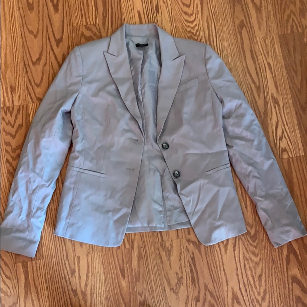 Worn once, gray blazer